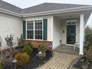 Infinity by Marvin Double Hung Grids Forest Green Shutters White - Pennington NJ