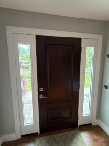 ProVia Signet Series Single Entry Door Sidelites Hazelnut Stain - West Windsor NJ